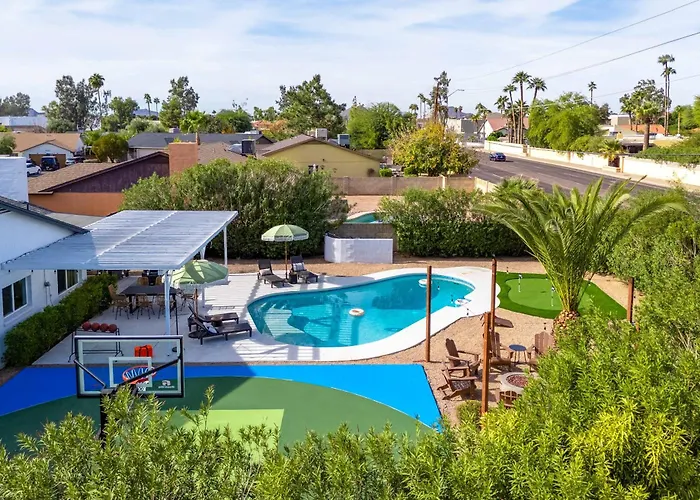 Desert Air 5 Bedroom Sports Court Pool Arcade Hot Tub * Phoenix